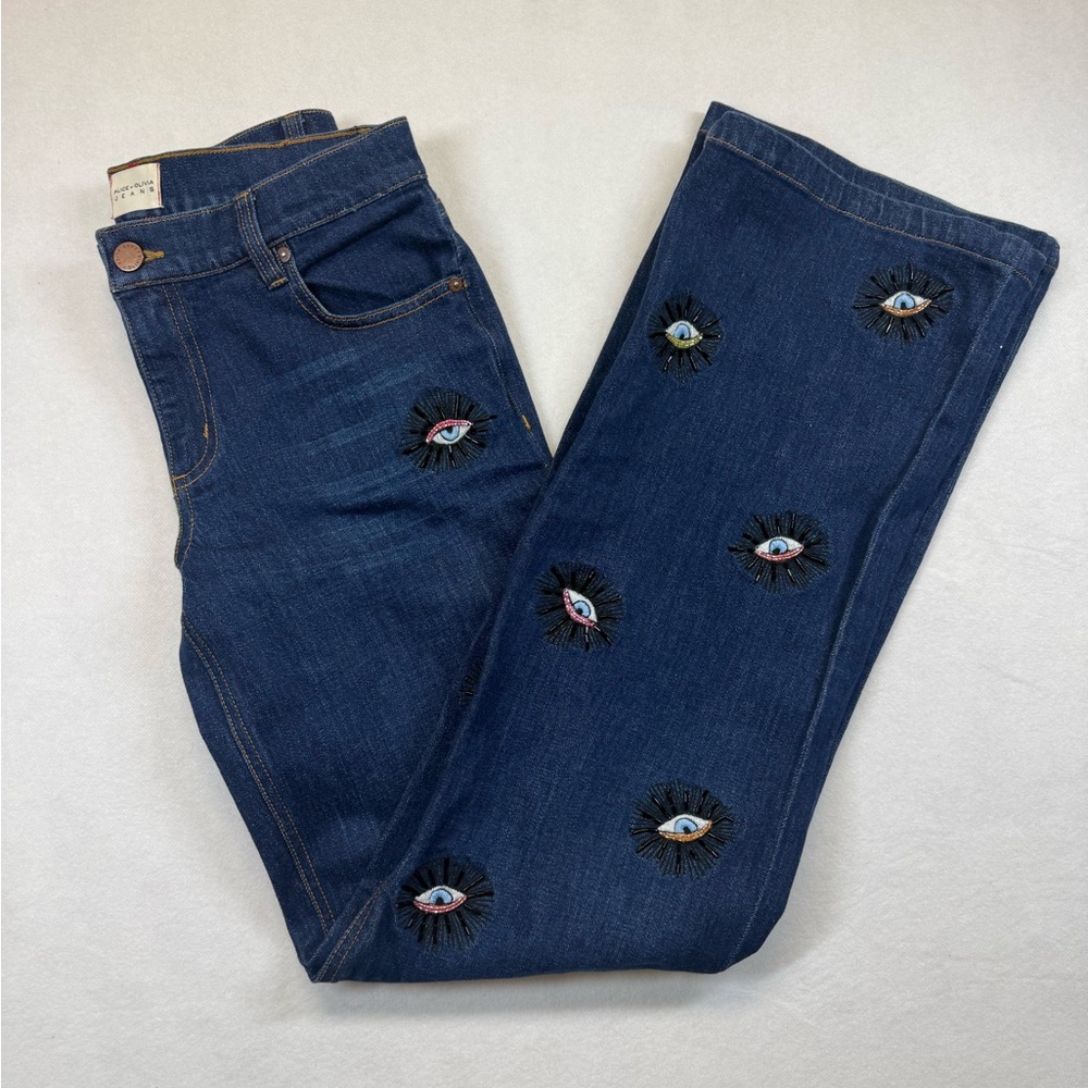 NWOT Alice + Olivia ROXIE EMBELLISHED JEAN - Picture 12 of 12